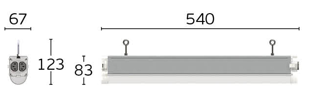 Габаритные размеры светильника L-trade II 20 